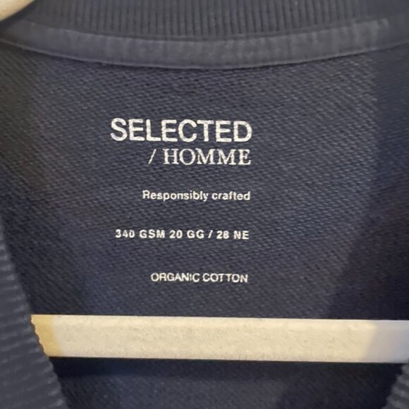 Selected Homme Navy Crew Neck - Picture 3 of 3